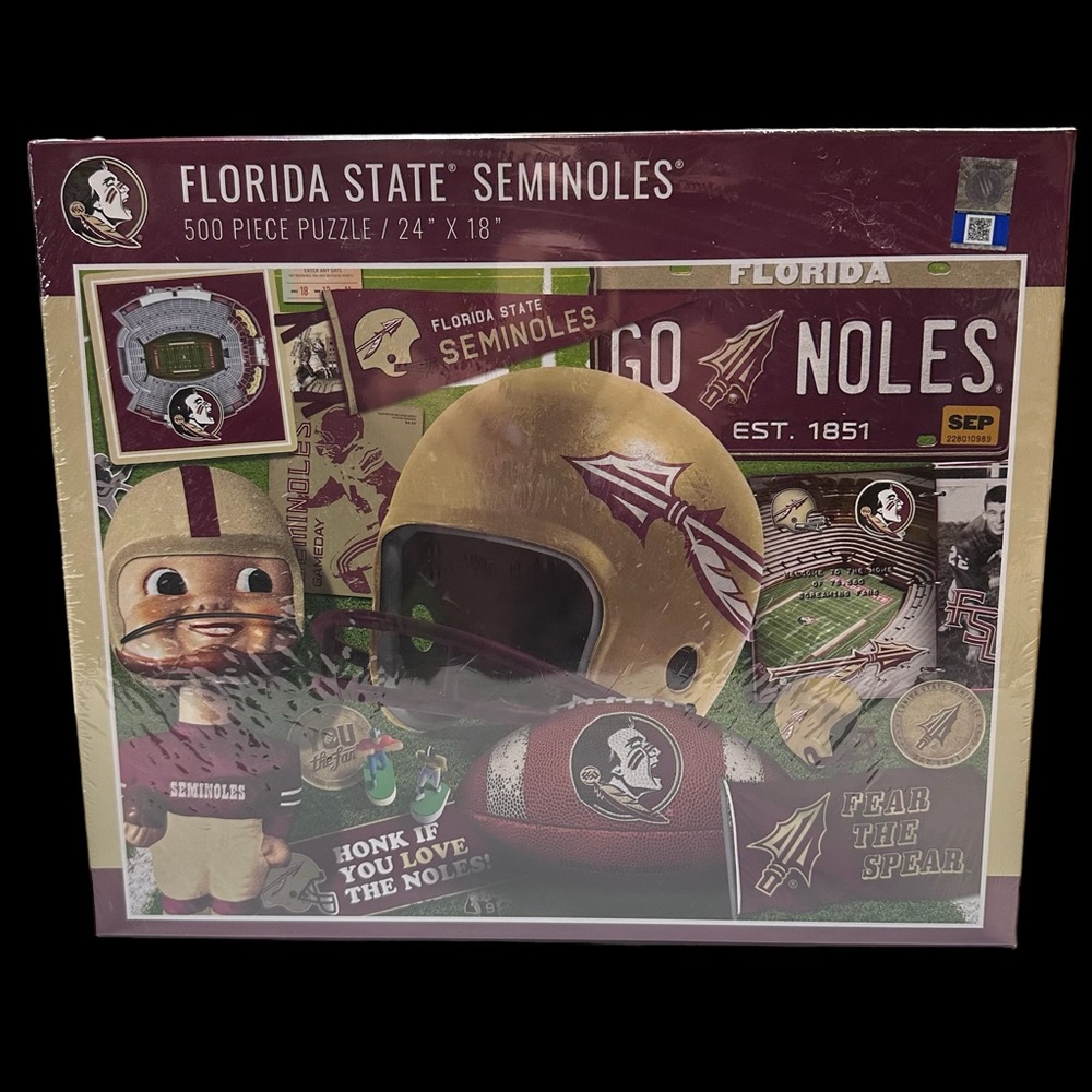 Florida State Seminoles Puzzle 500 Piece 24 X 18 FSU Sealed in Box